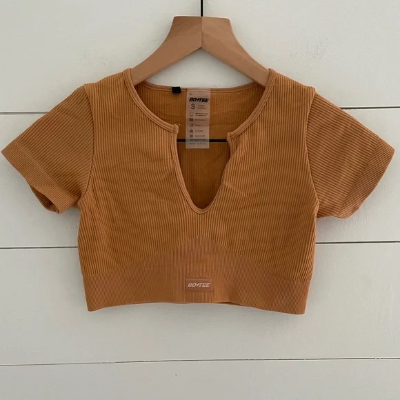 Bo+Tee Ribbed Bra Top - Picture 1 of 5